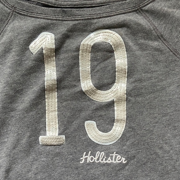 Hollister Charcoal Boat Neck Top - Picture 2 of 5